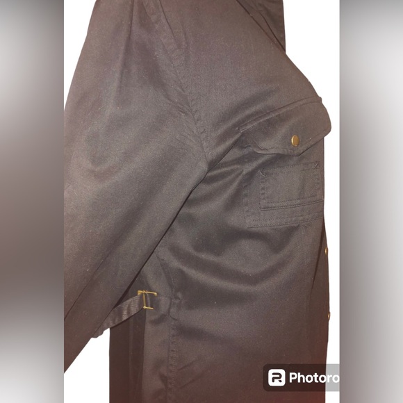 Vintage Lauren Ralph Lauren Safari Outfitters Denim Maxi Utility Dress Size 12 - Picture 7 of 9